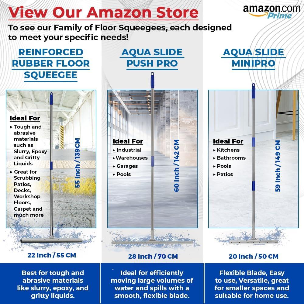 Limpiador de Suelos MHM AquaSlide PushPro 71 cm Acero Inoxidable
