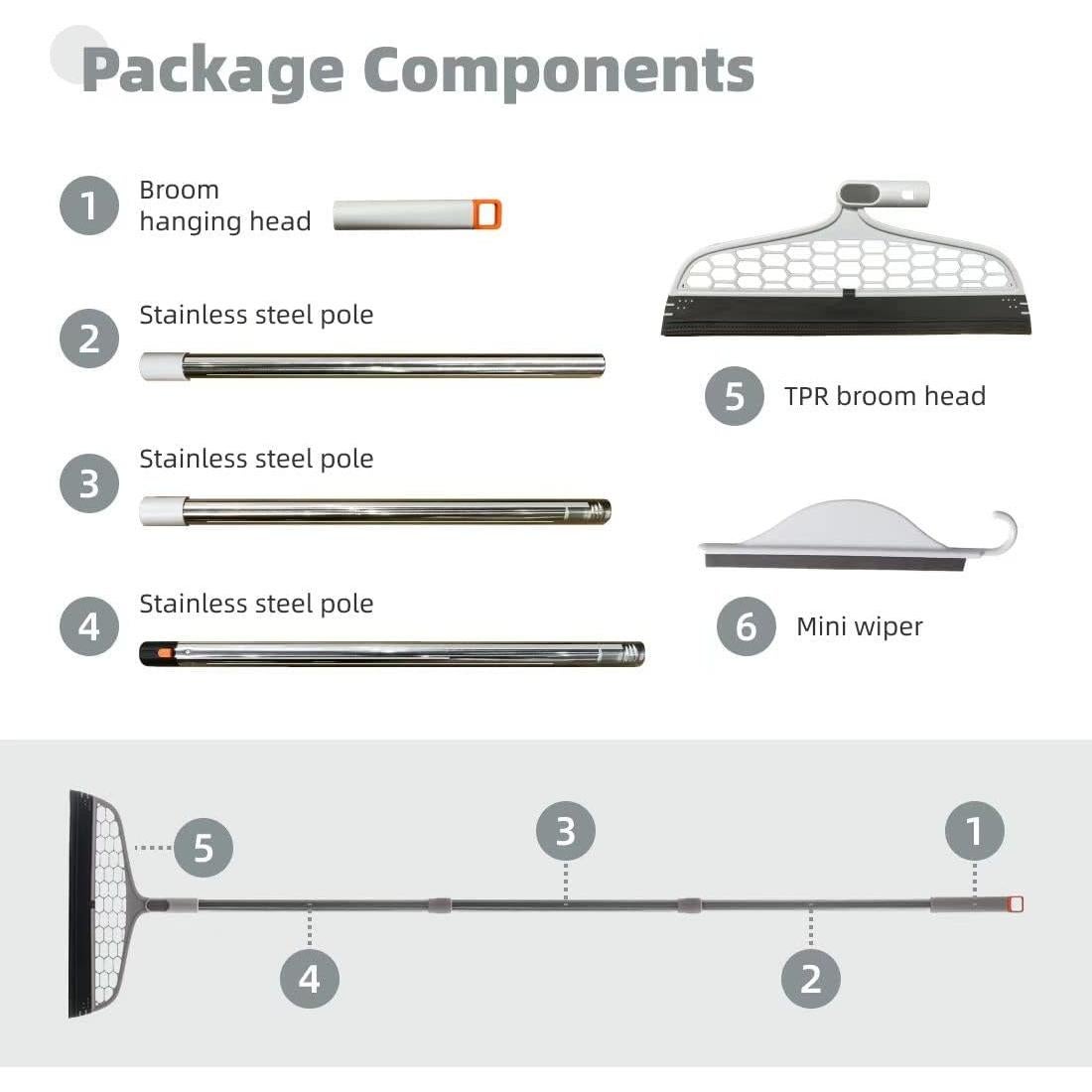 Escoba Mágica Multifuncional PLLITH 4 en 1 para Mascotas