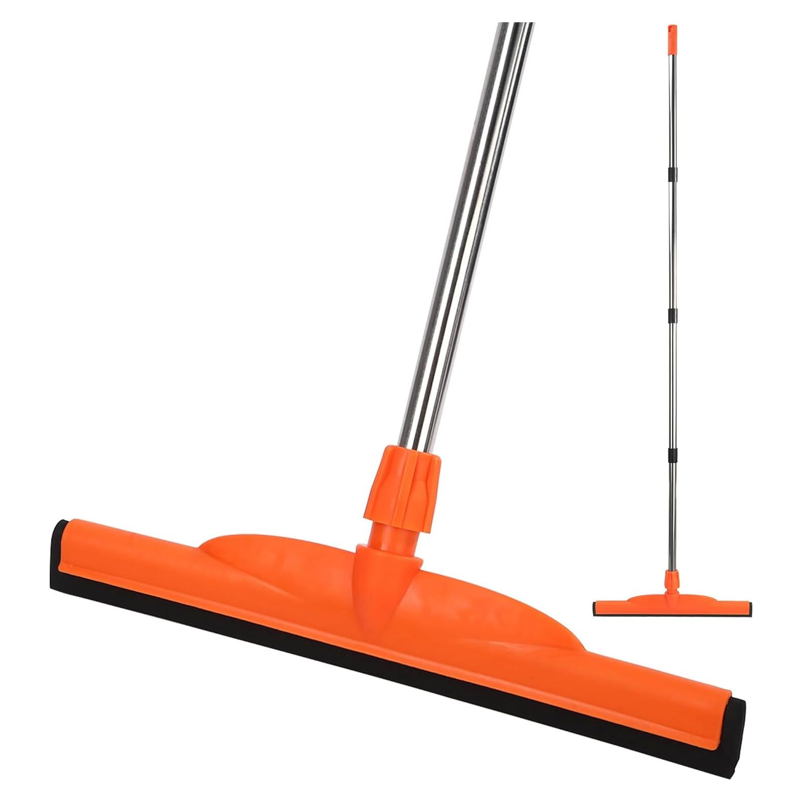 Raspador de Piso Euedue 43 cm Mango Largo Naranja