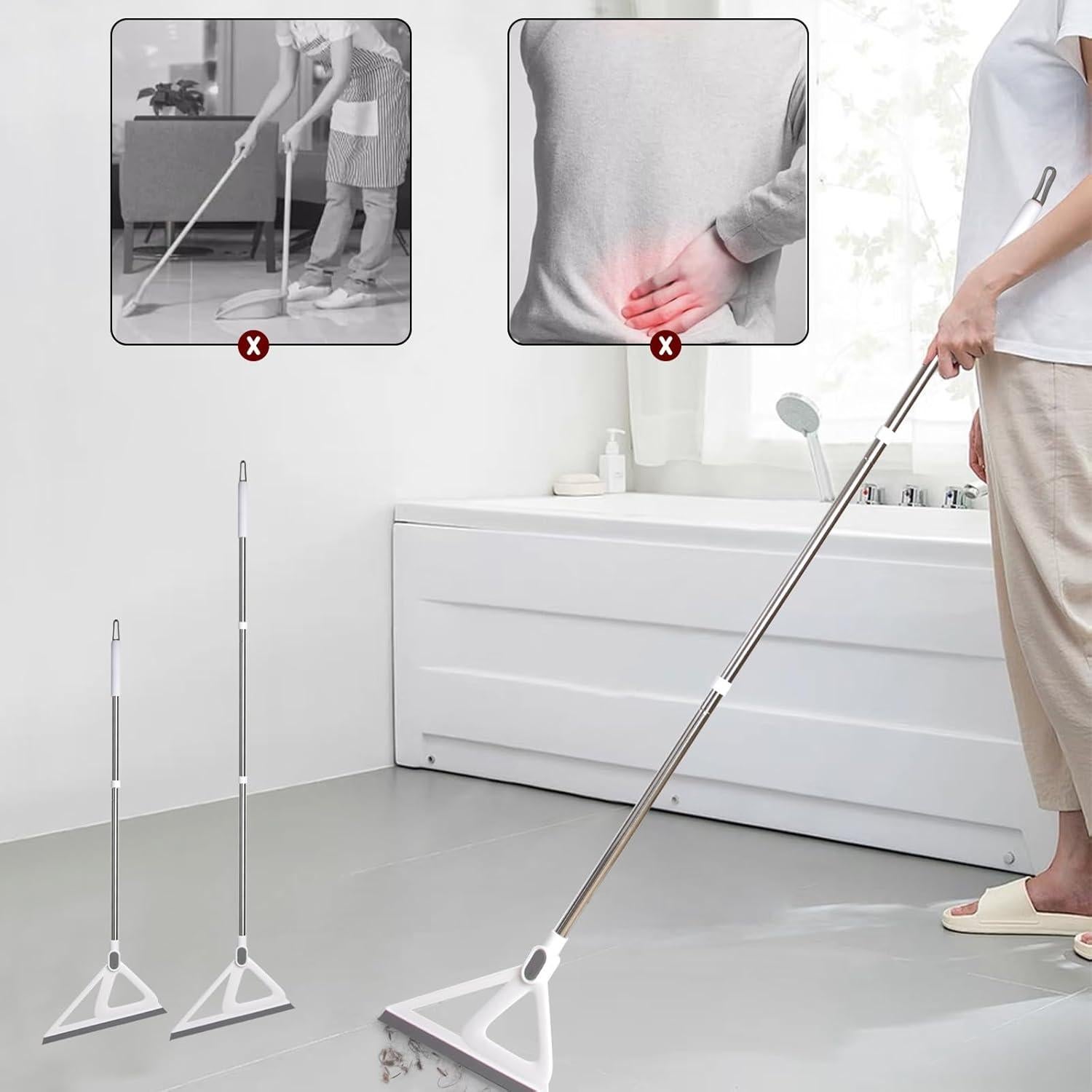 Escoba de Silicona Multifuncional XXFLOWER 139,7 cm Blanca