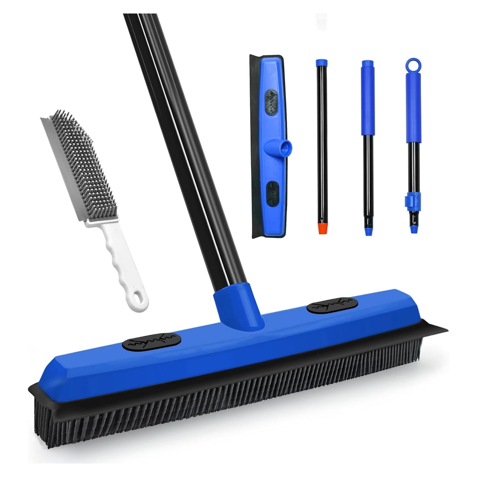 Escoba de goma Dolanx con cepillo para pelo de mascotas 134 cm