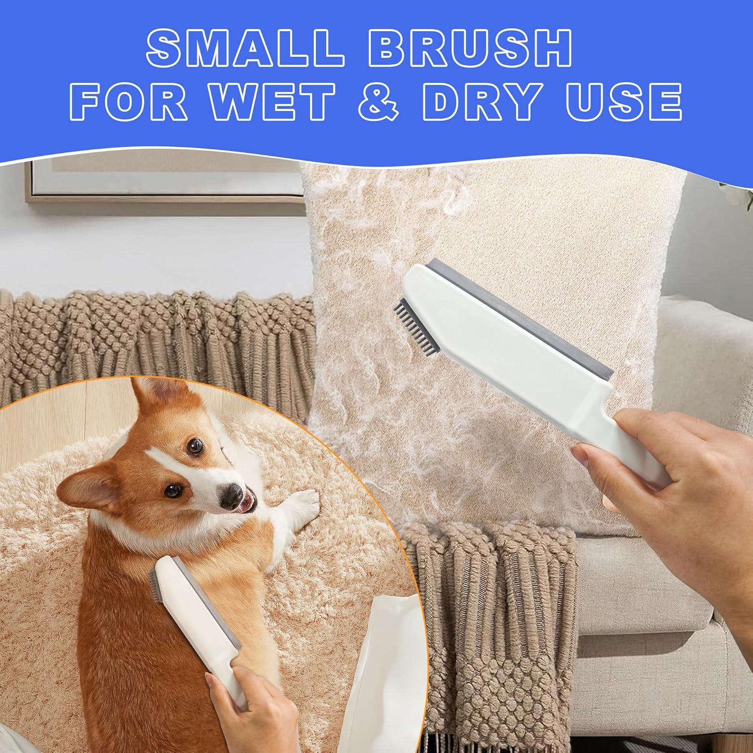 Escoba de goma Dolanx con cepillo para pelo de mascotas 134 cm