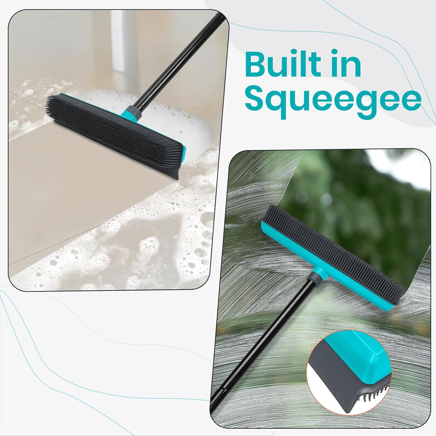 Escoba de Goma MAVRIZ para Pelo de Mascota 2 en 1 Azul