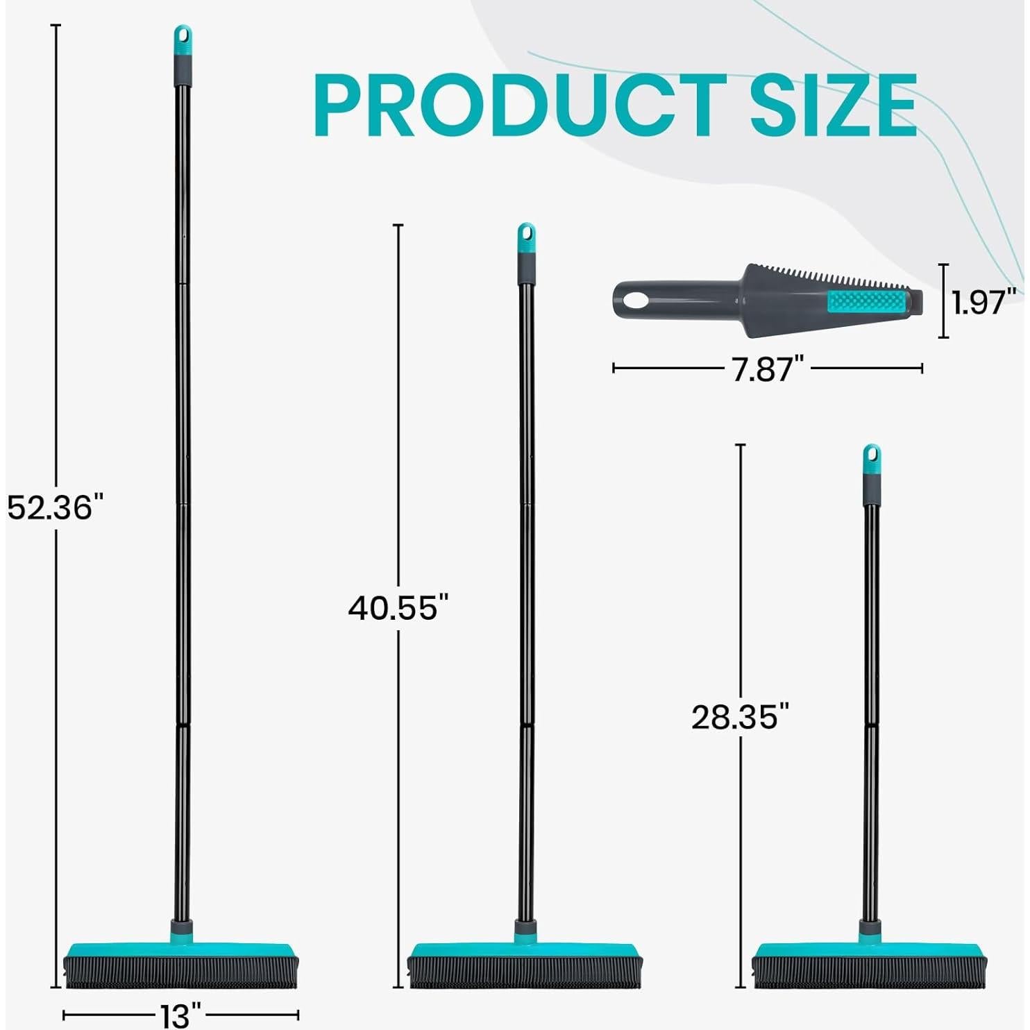 Escoba de Goma MAVRIZ para Pelo de Mascota 2 en 1 Azul
