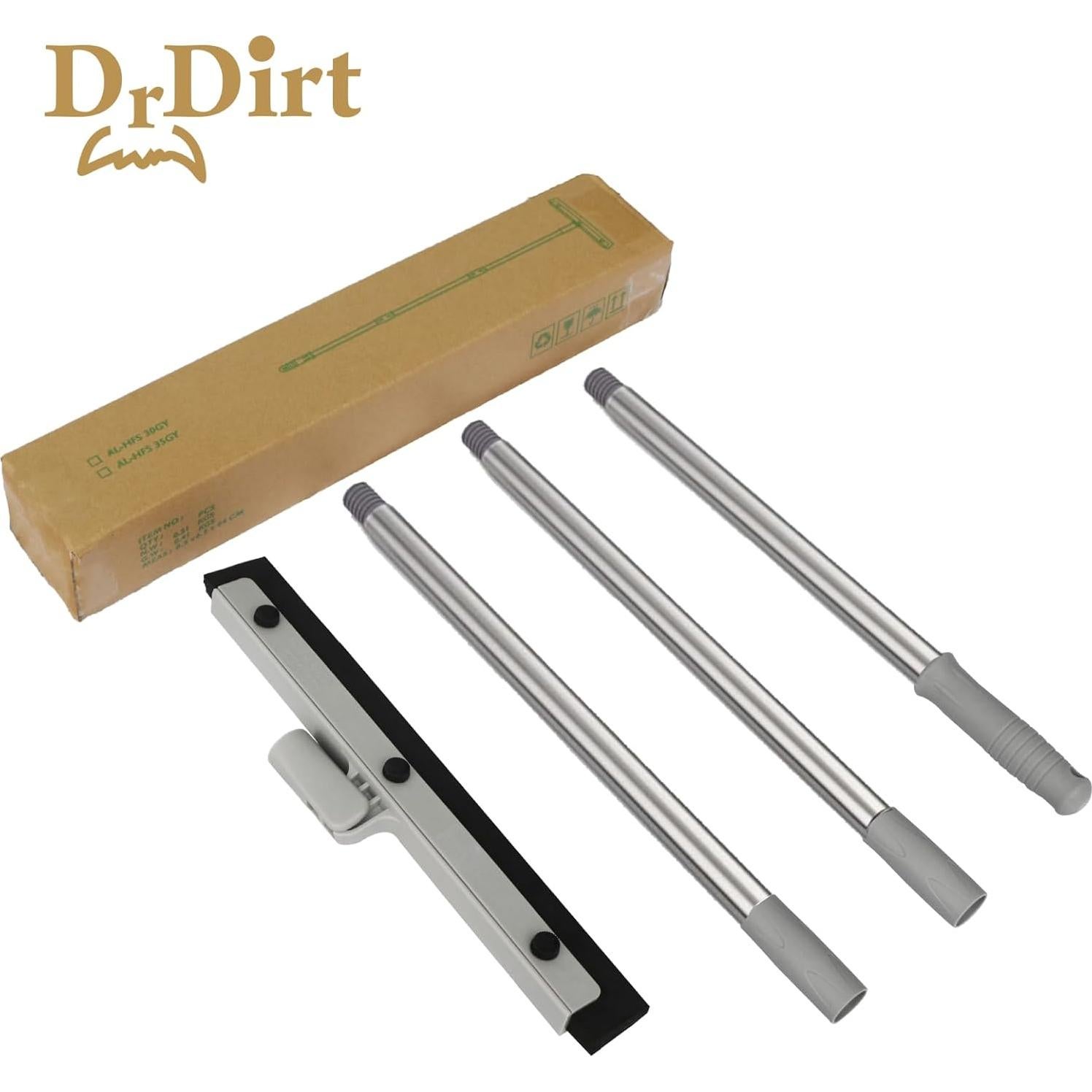 Escobilla de Piso DrDirt 35,56 cm Giratoria con Cuchilla de Goma