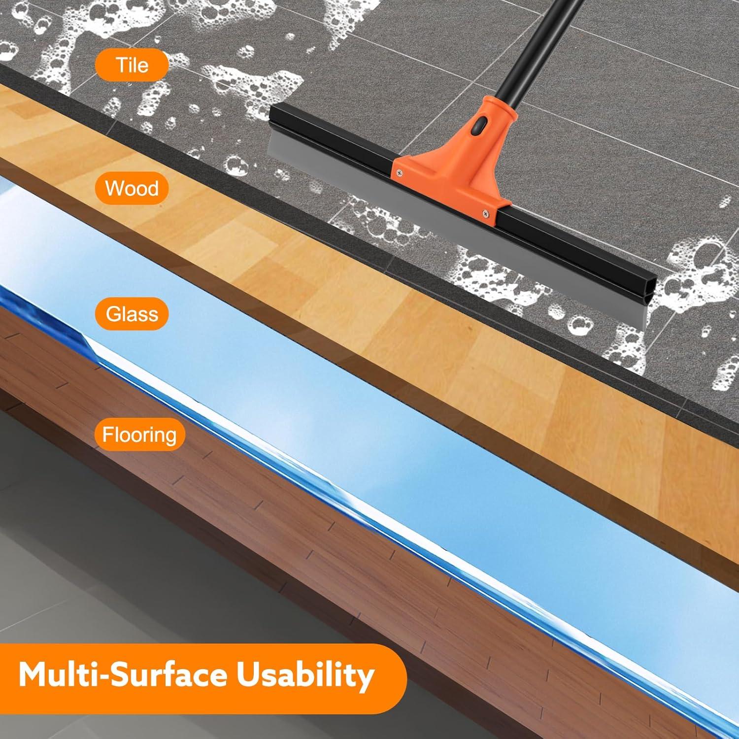 Raspador de Piso Wlich 43 cm Cuchilla Goma Mango 154 cm