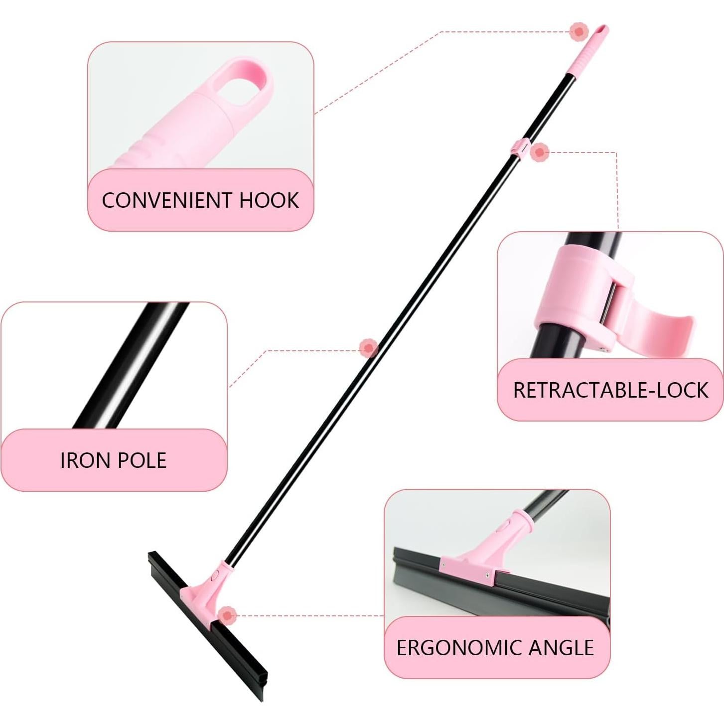 Escobilla de Ducha Telescópica XXFLOWER 43.9 cm Rosa