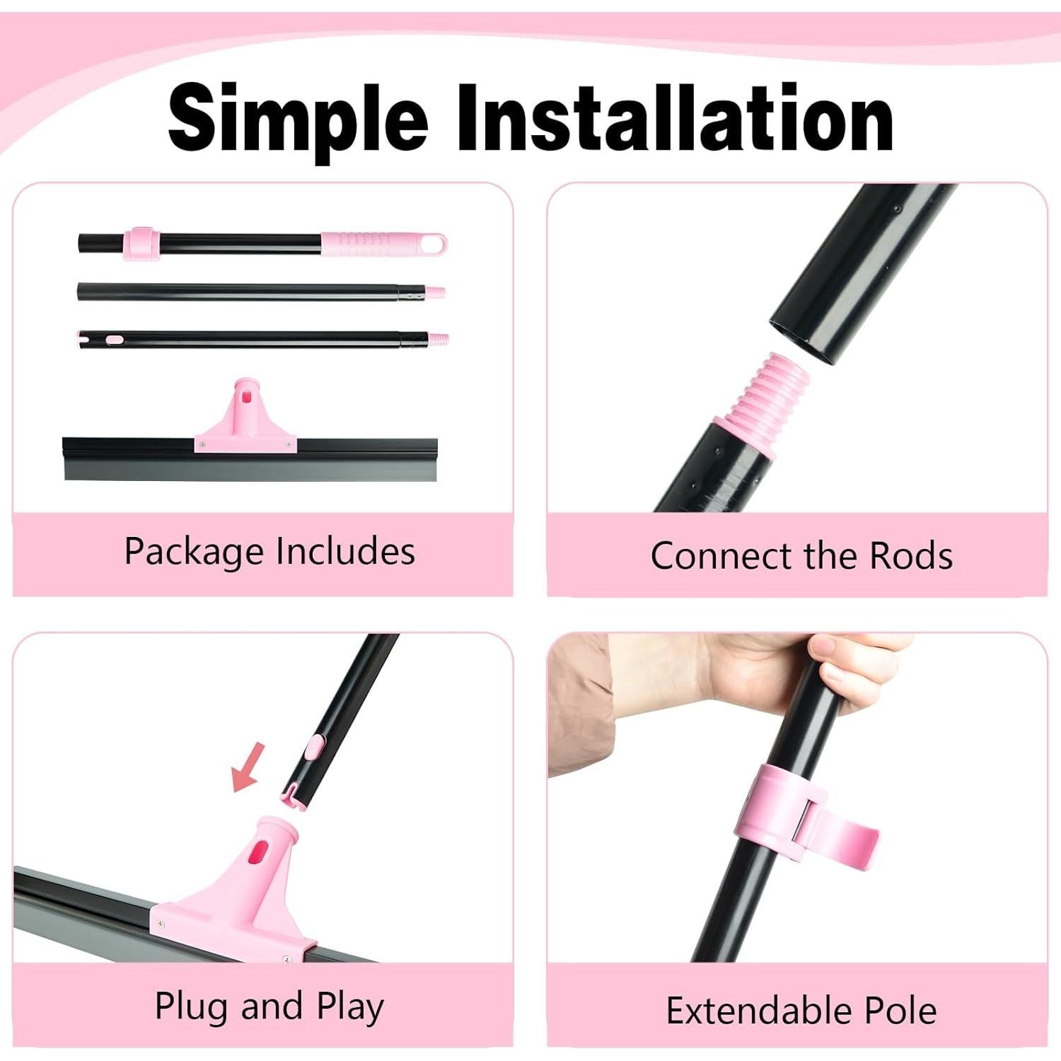 Escobilla de Ducha Telescópica XXFLOWER 43.9 cm Rosa