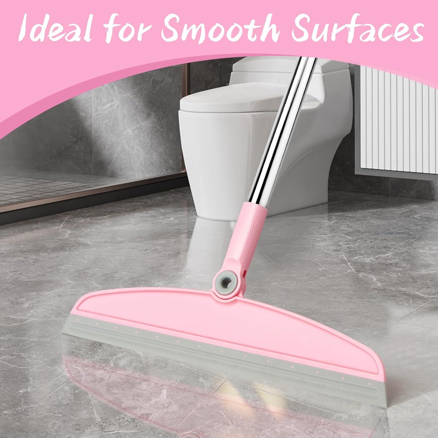 Escoba de Silicona OOOFLOWER Ajustable 137 cm para Piso