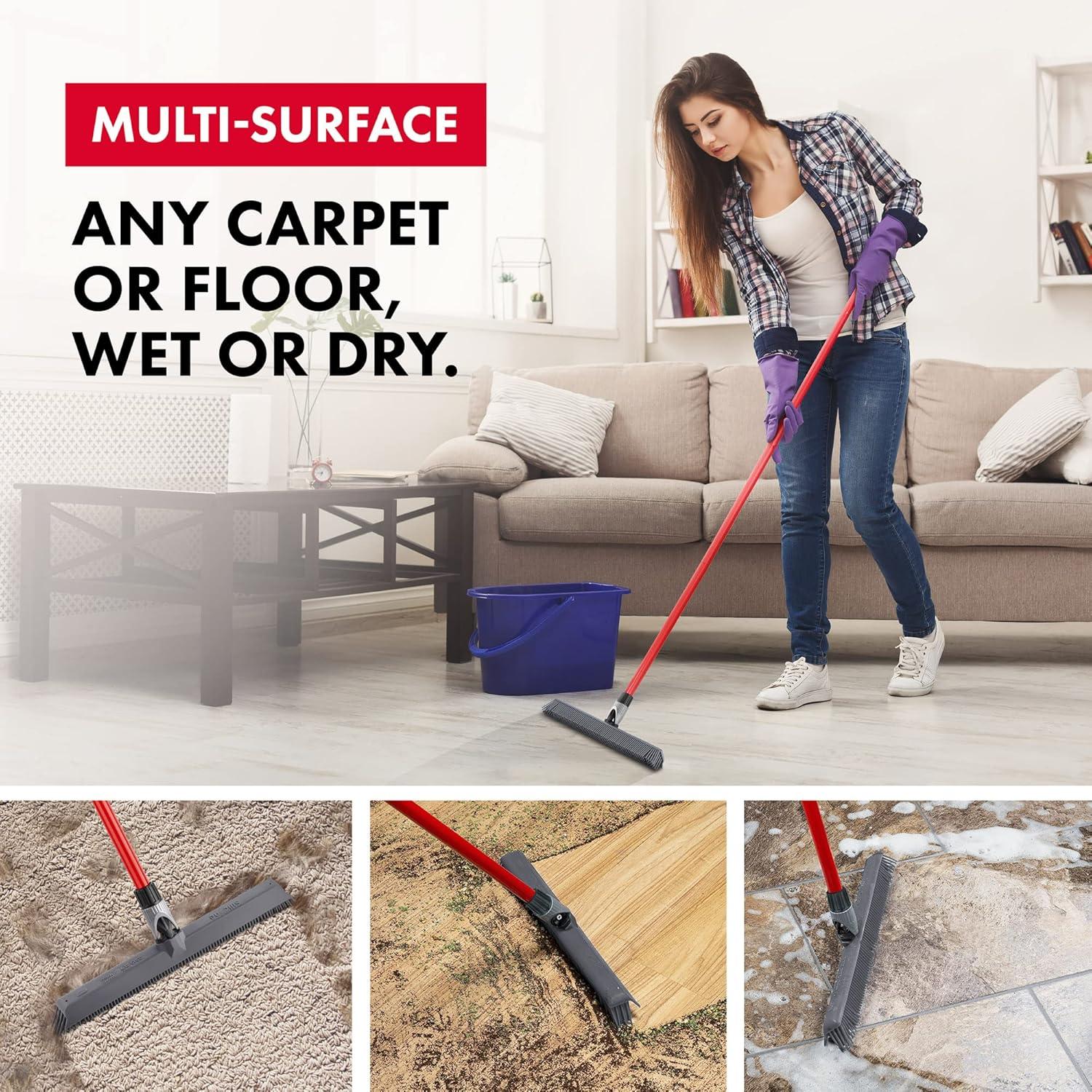 Escoba de Silicona 2 en 1 RAVMAG con Raspador 139,7 cm