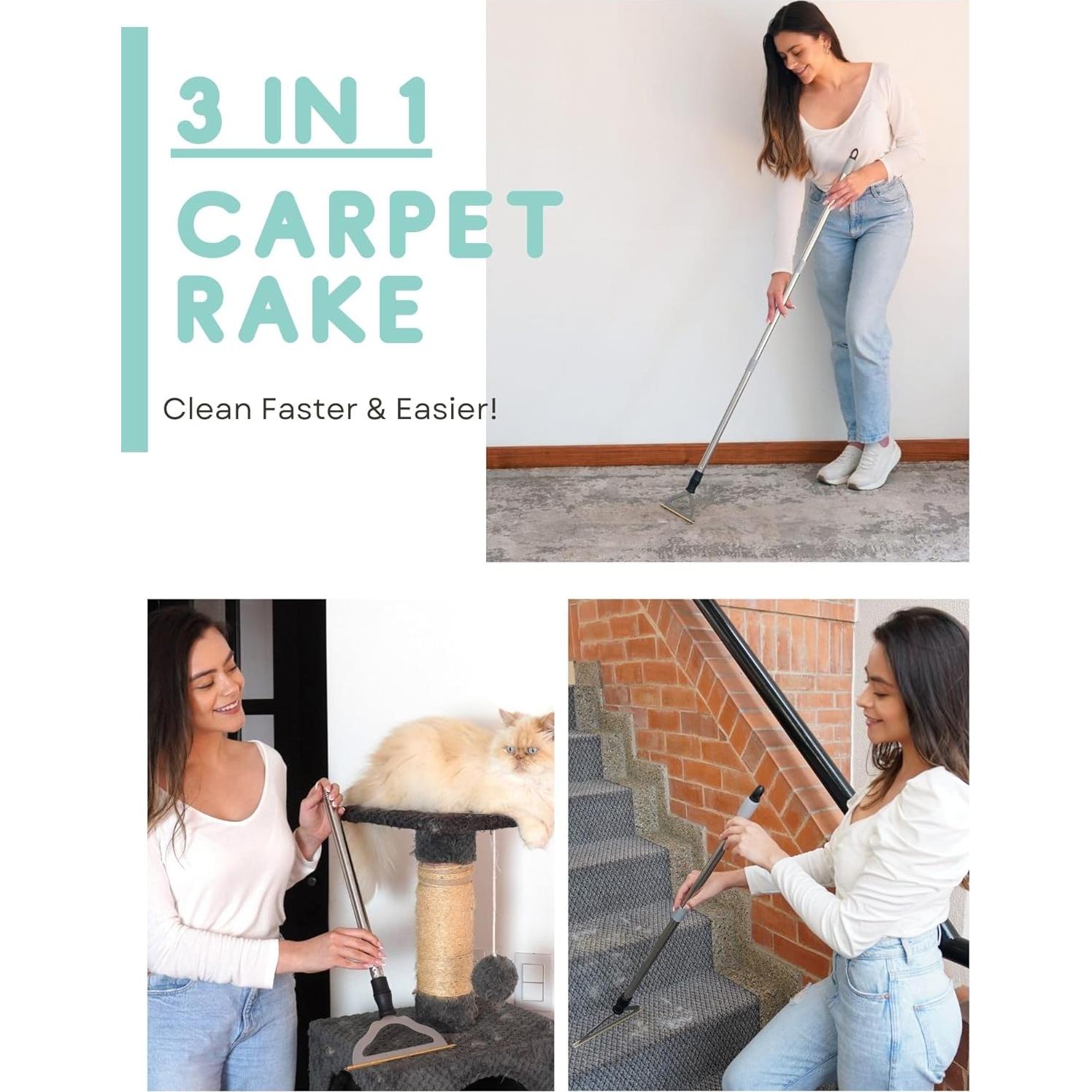 Removedor de Pelo de Mascotas HIMODA con Mango Ajustable 120 cm