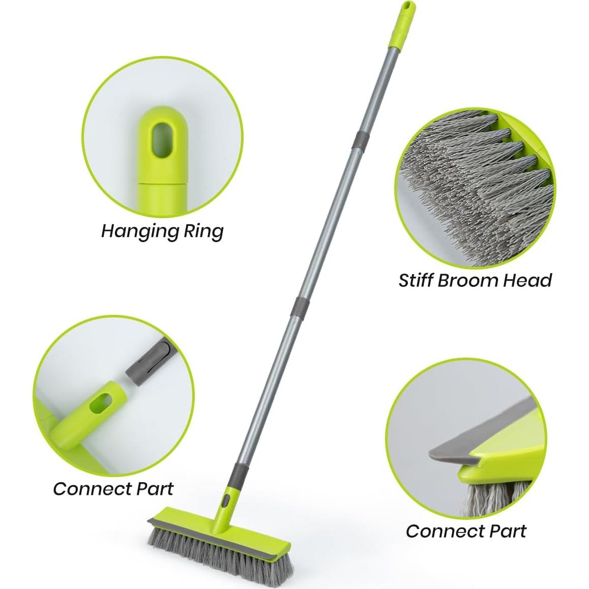 Cepillo de Fregado de Piso 2 en 1 TrueYee Verde 144,78 cm