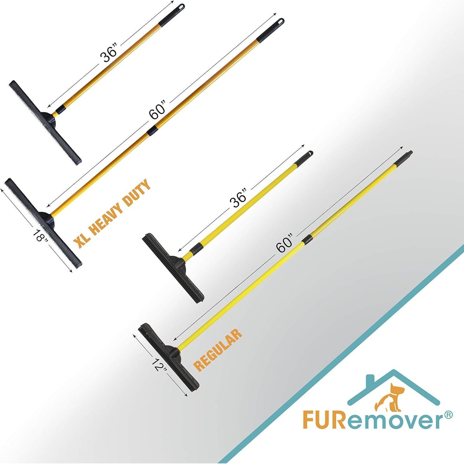 Juego de Escobas FURemover para Mascotas 2 Piezas 31.75 y 46.99 cm