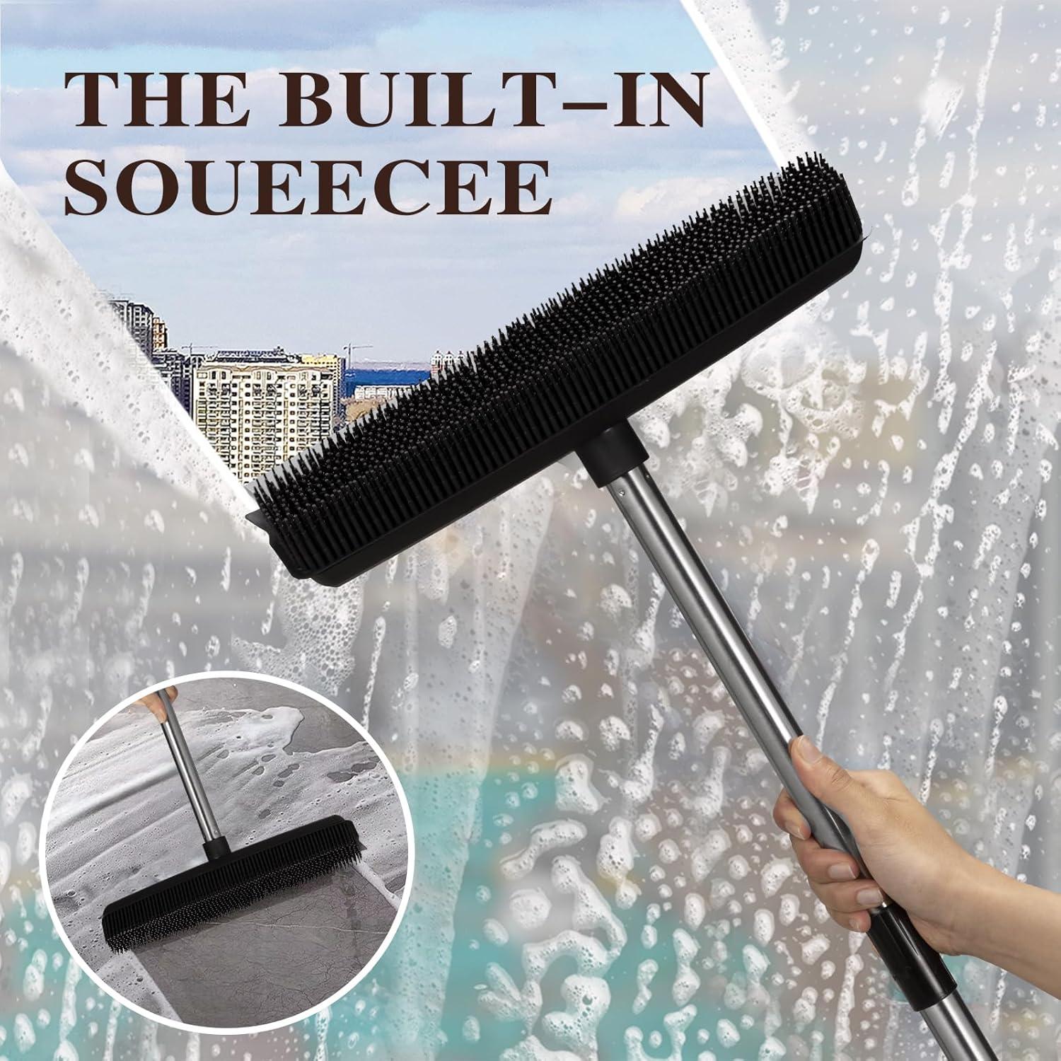 Escoba de goma para mascotas Bryquelin 124 cm ajustable