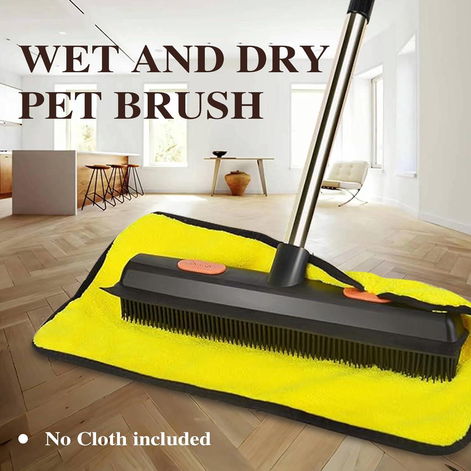 Escoba de goma para mascotas Bryquelin 124 cm ajustable