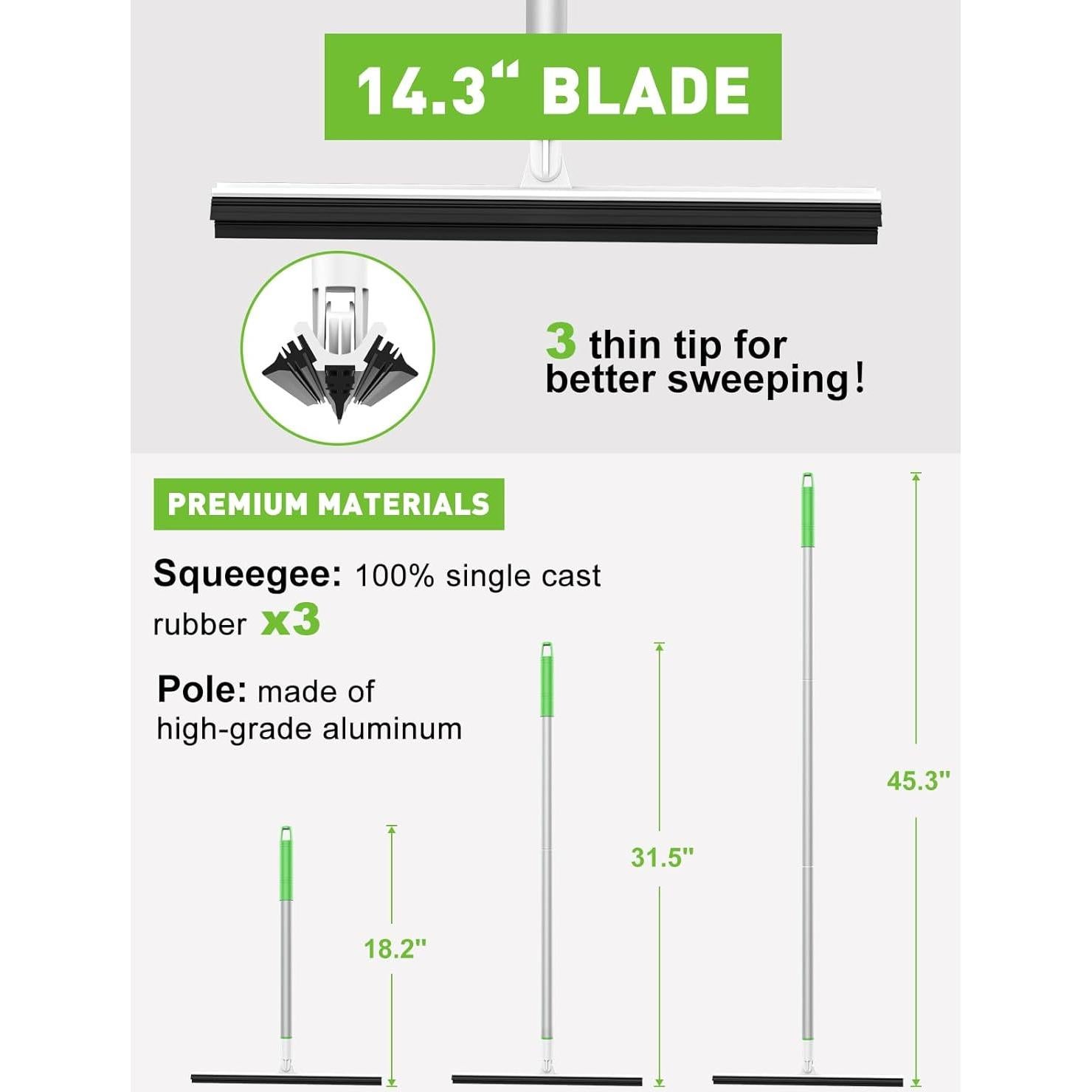 Escoba de Goma eIMMA VC02 para Piso, 3 Cuchillas, 0.32 kg