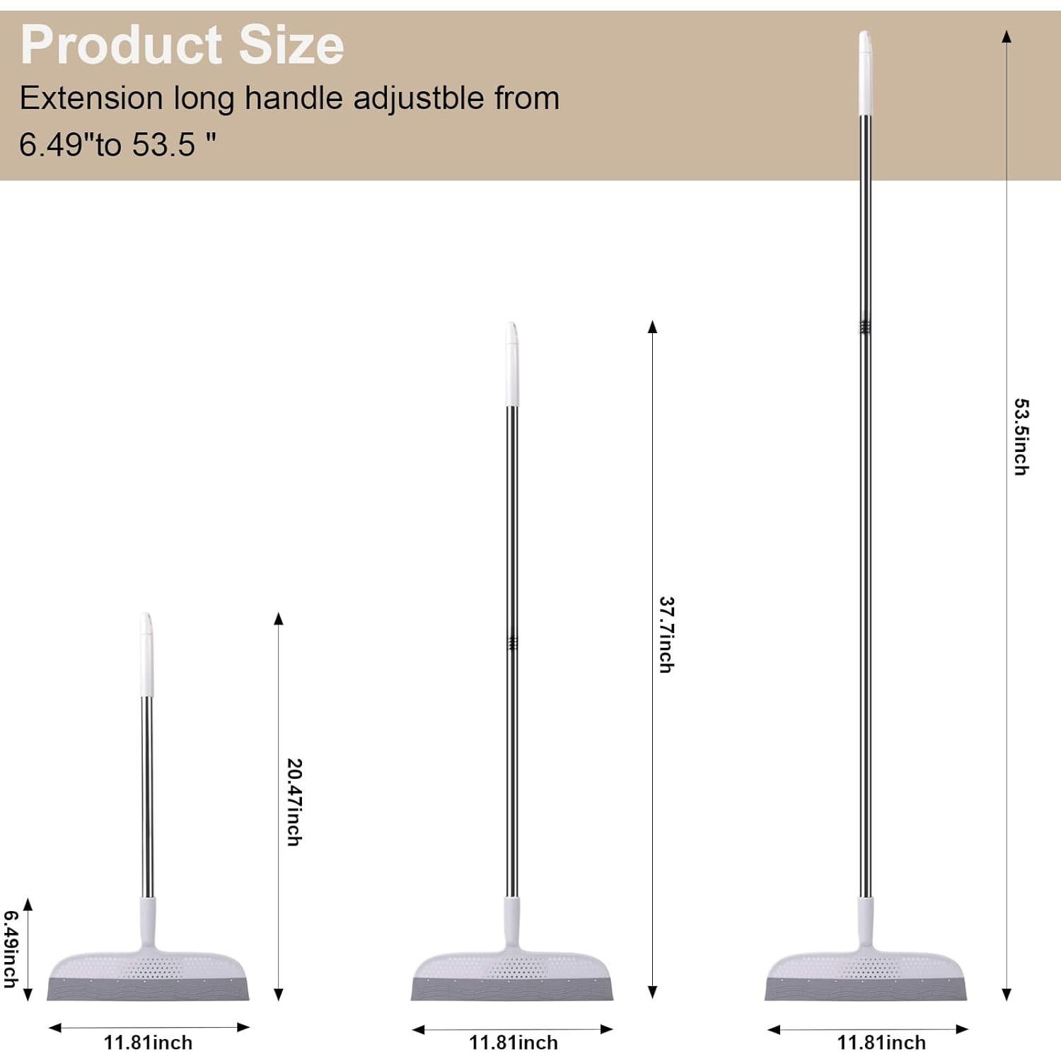 Escoba de goma PRATIQUE 135,89 cm cabezal rotatorio 180°