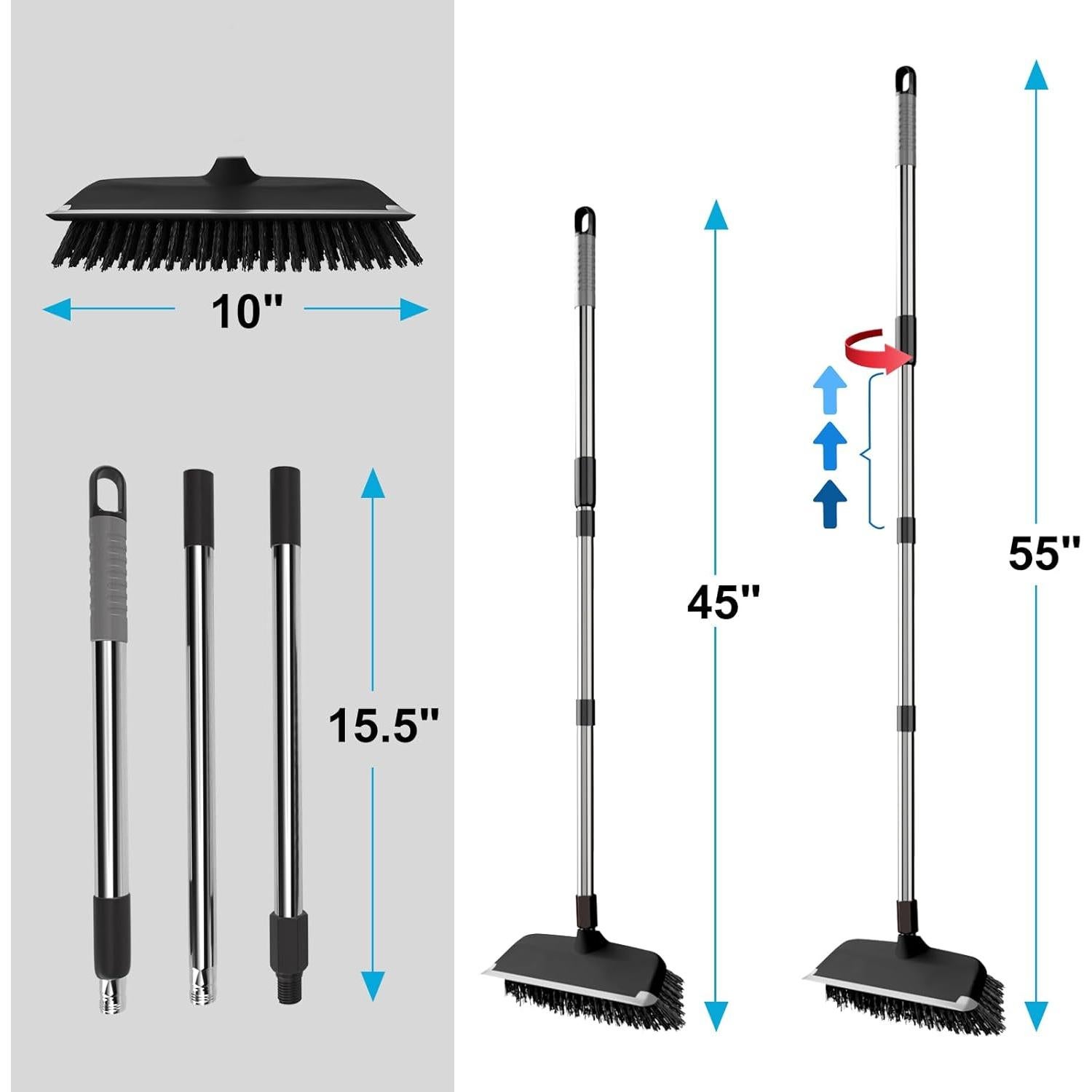 Cepillo de limpieza ITTAR 2 en 1 con mango largo 25,4 cm