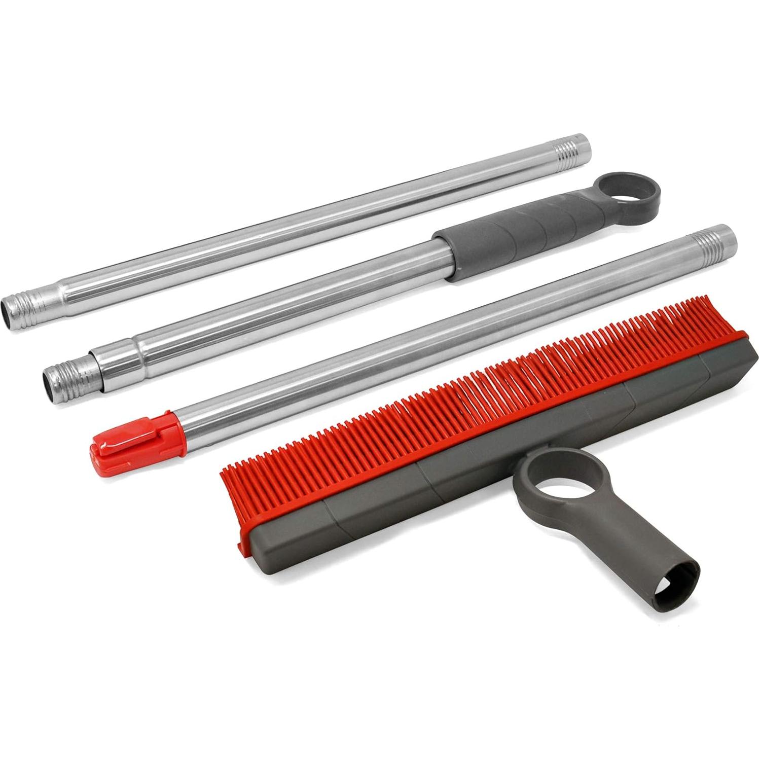 Cepillo de Piso FAYINA 29 cm con Mango Acero Inoxidable 142 cm