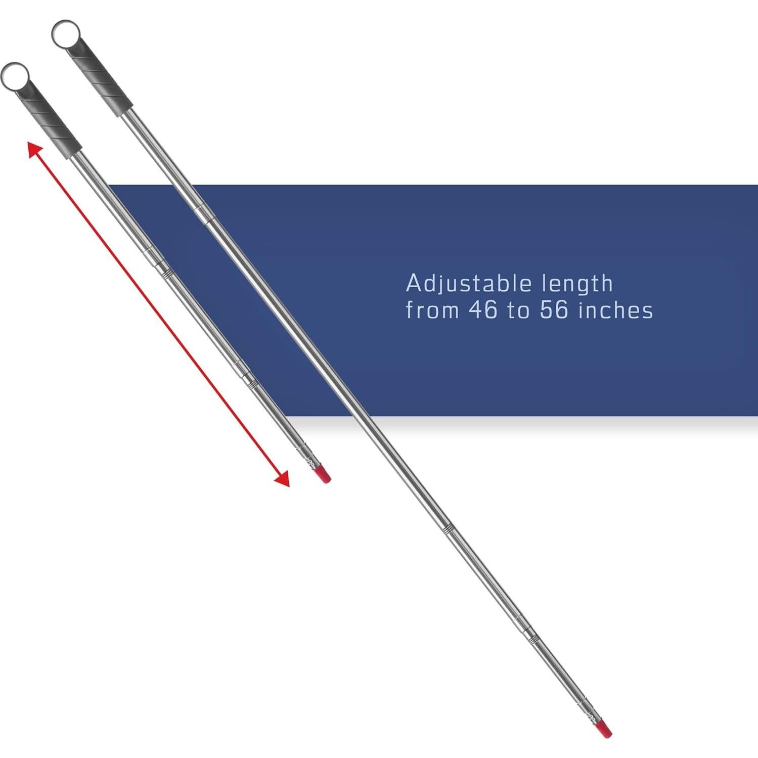 Cepillo de Piso FAYINA 29 cm con Mango Acero Inoxidable 142 cm