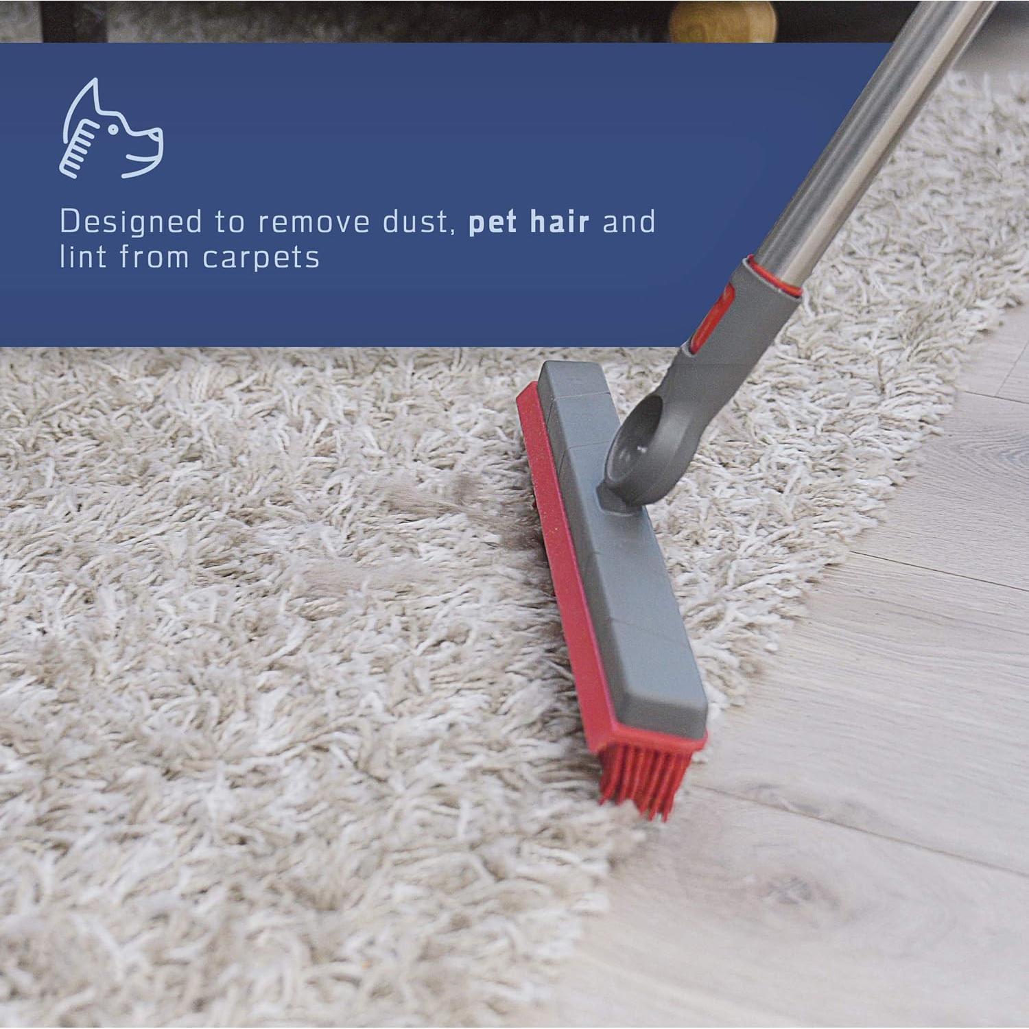 Cepillo de Piso FAYINA 29 cm con Mango Acero Inoxidable 142 cm