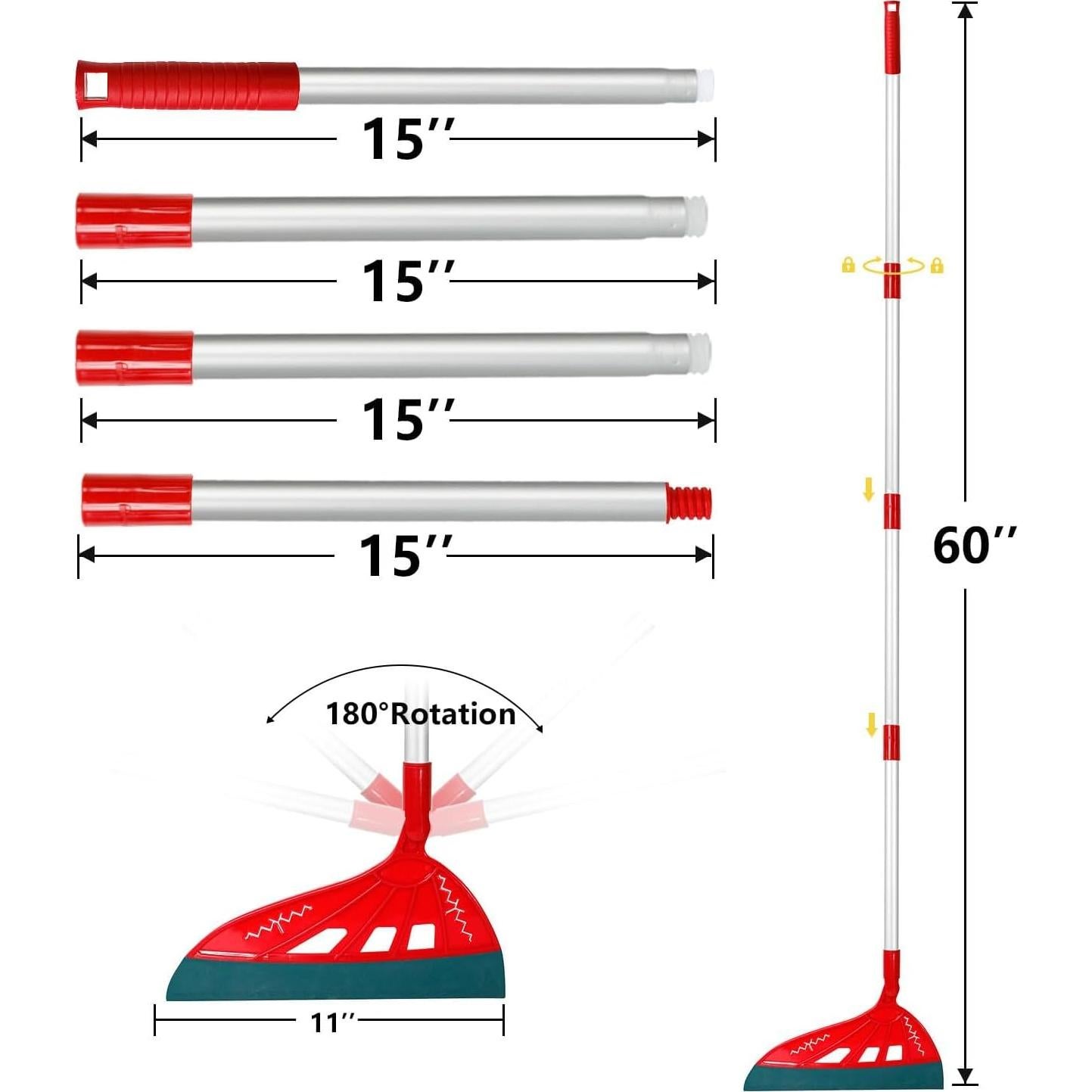 Escoba de Silicona BURFERLY Magic Air Rojo para Suelos