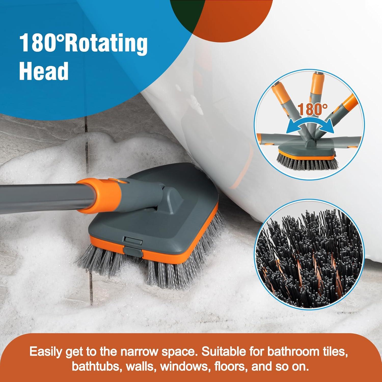 Cepillo de Fregado CLEANHOME con Mango Extensible 142 cm