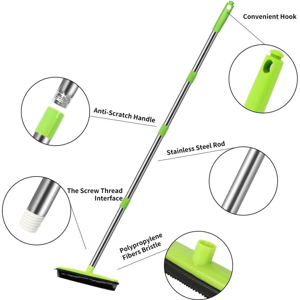 Escoba para Pelo de Mascota MEIBEI 134 cm con Limpiaparabrisas