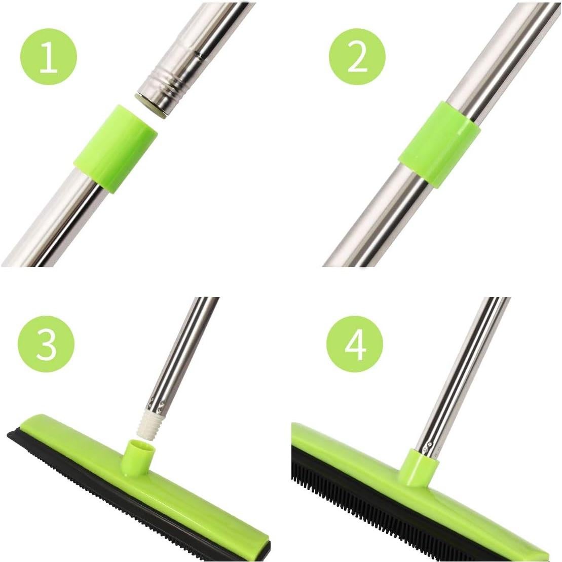 Escoba para Pelo de Mascota MEIBEI 134 cm con Limpiaparabrisas