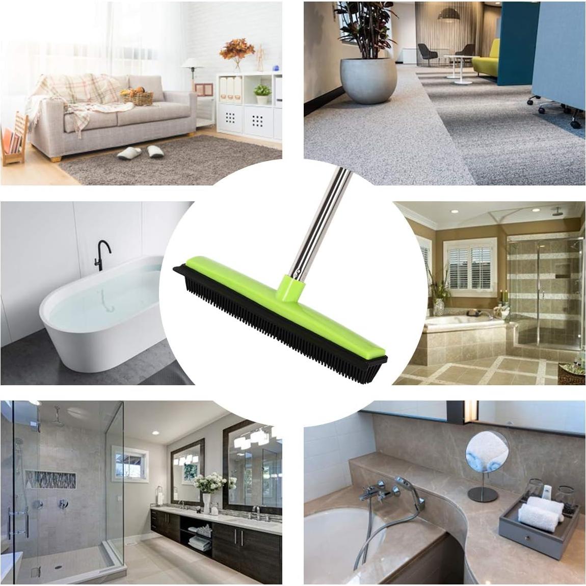 Escoba para Pelo de Mascota MEIBEI 134 cm con Limpiaparabrisas