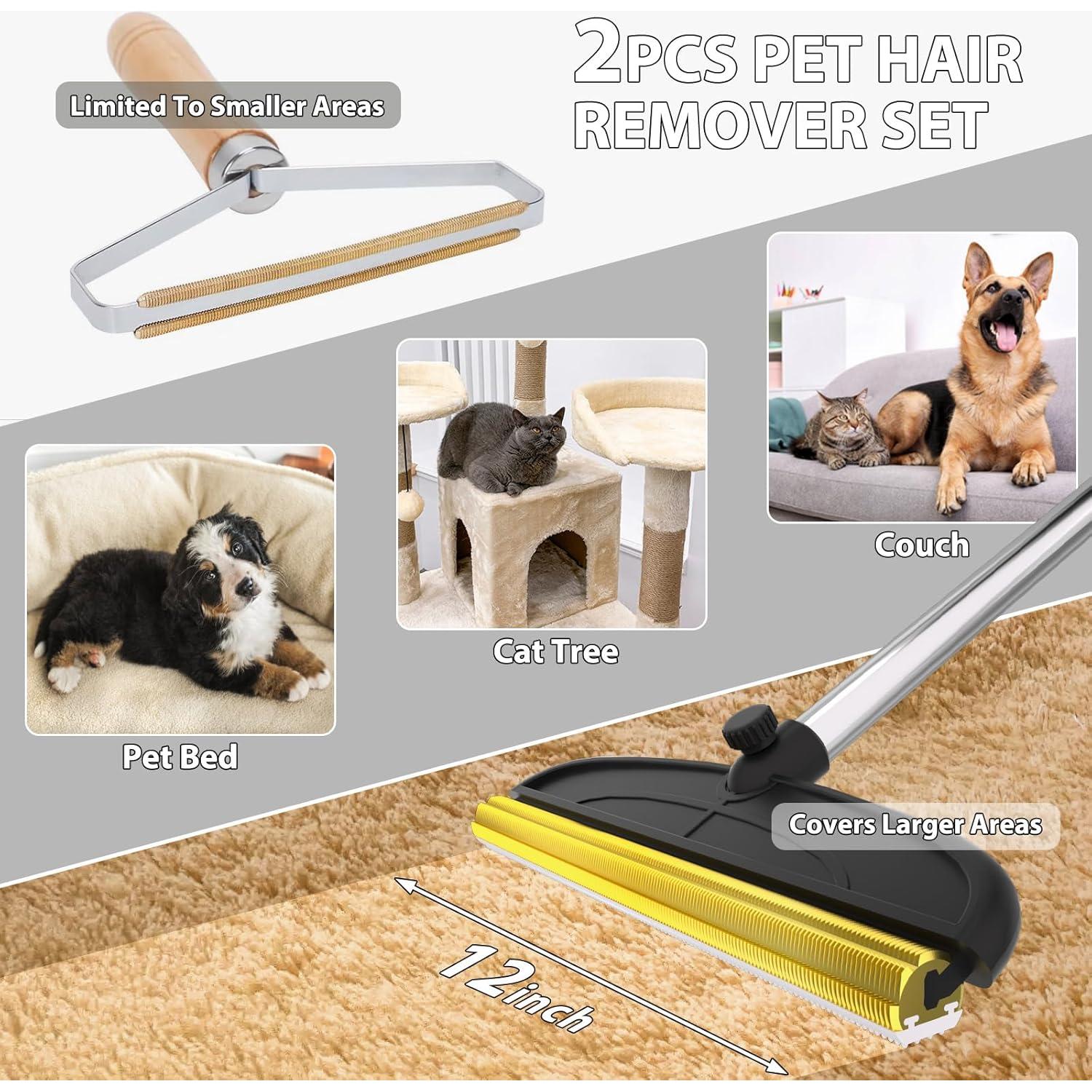 Rastrillo para Pelo de Mascotas BALORAY 2 en 1 60" Ajustable