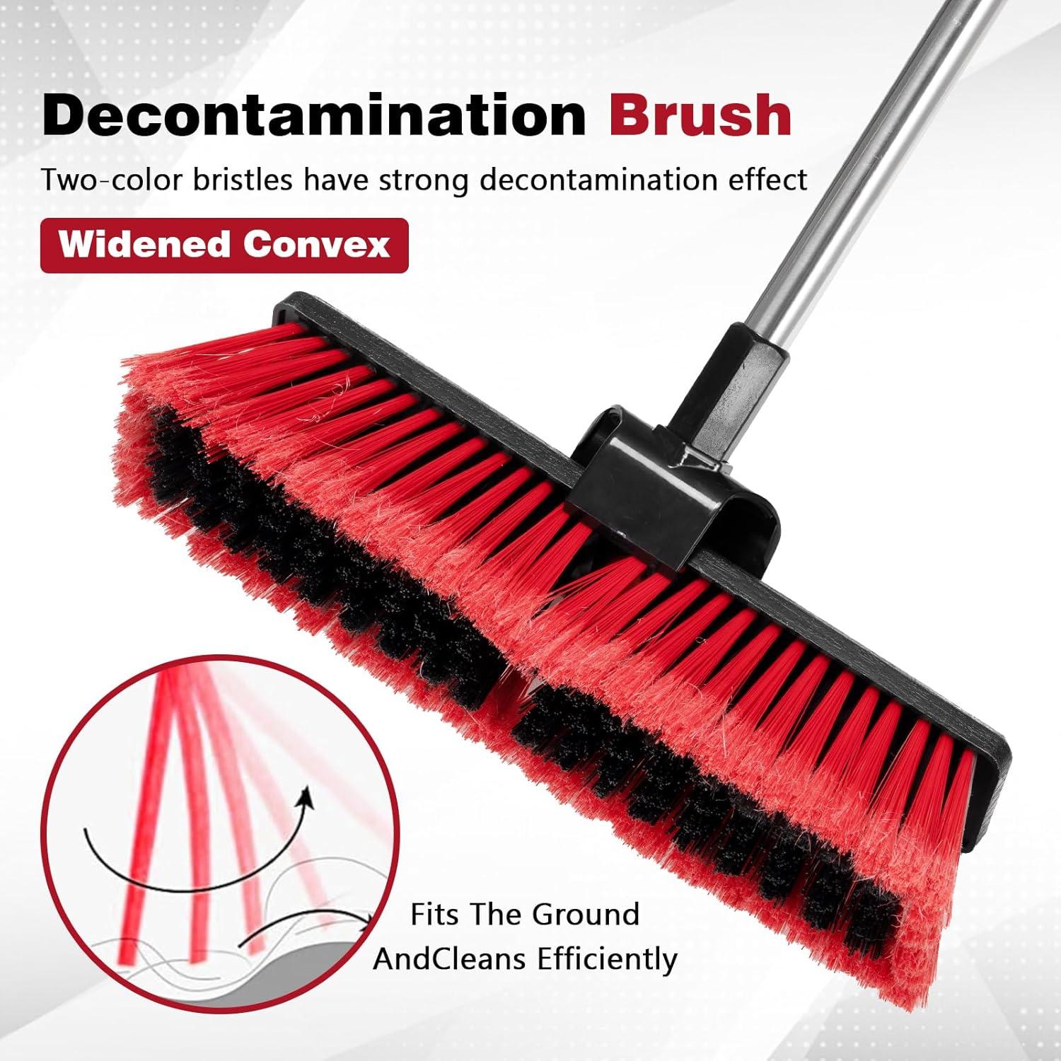 Escoba de Empuje YACASA 53" Mango Inoxidable 45,72 cm