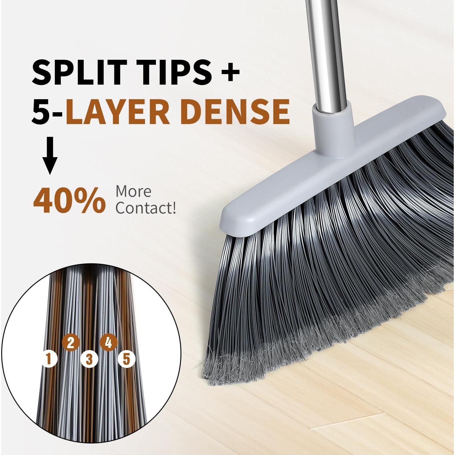 Escoba Ajustable QCFOLY B6 para Interiores y Exteriores 139,7 cm