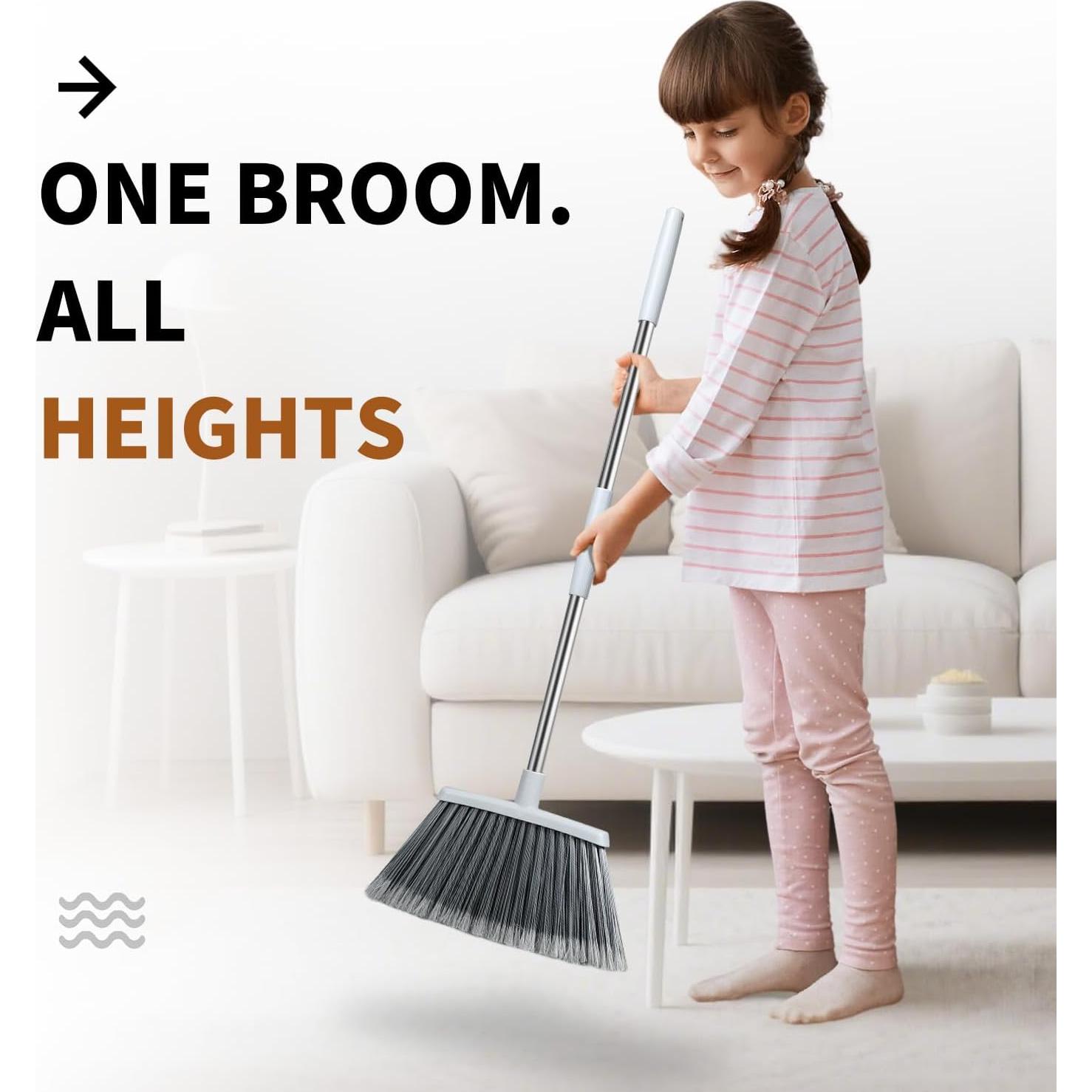 Escoba Ajustable QCFOLY B6 para Interiores y Exteriores 139,7 cm