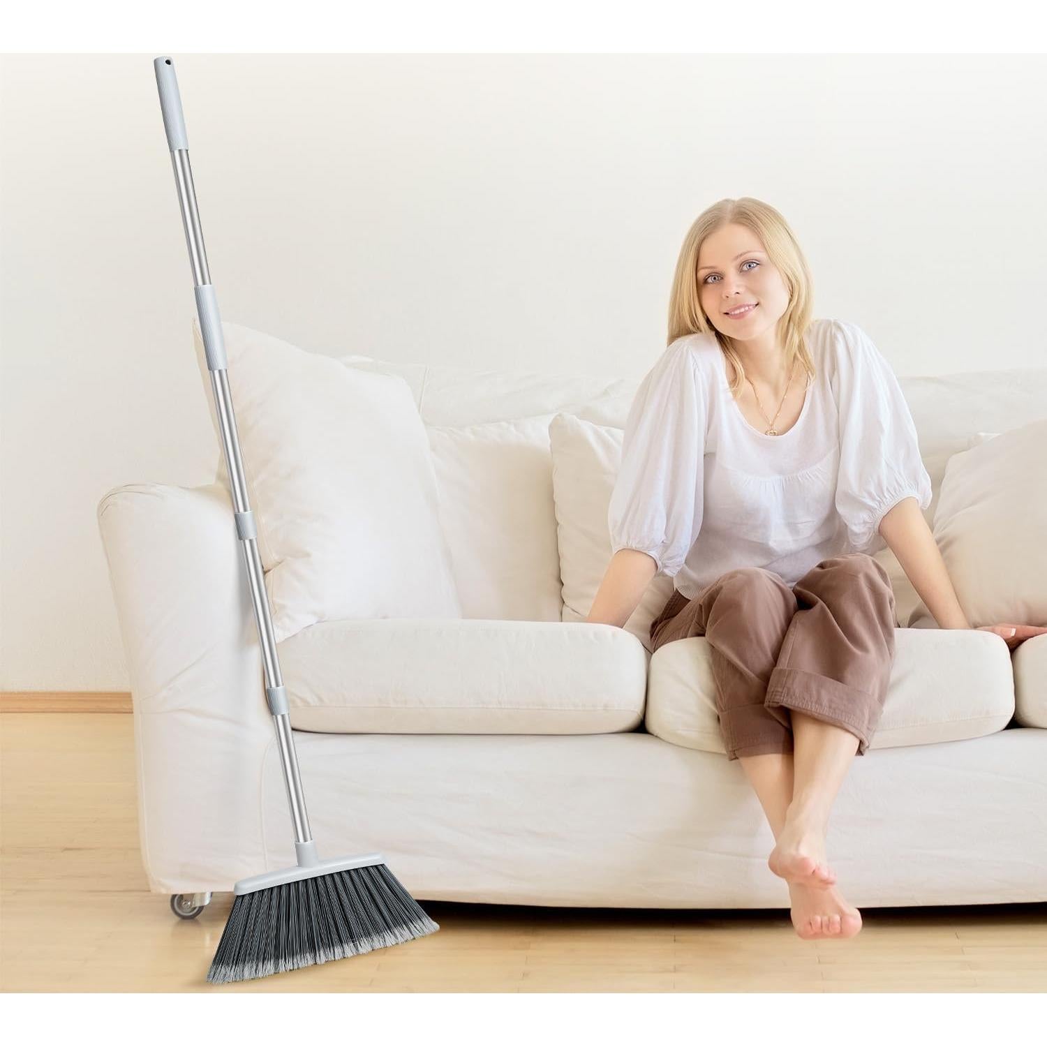 Escoba Ajustable QCFOLY B6 para Interiores y Exteriores 139,7 cm