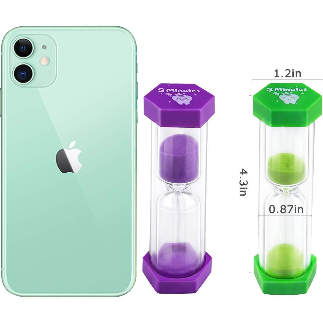 Temporizadores de Cepillado Jeowoqao 3 Minutos Paquete de 2