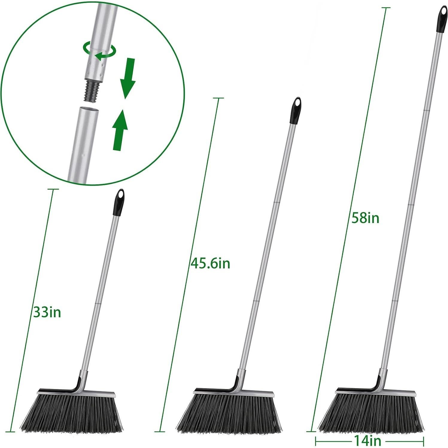 Escoba de Ángulo KeFanta 58" Alta Resistencia Gris