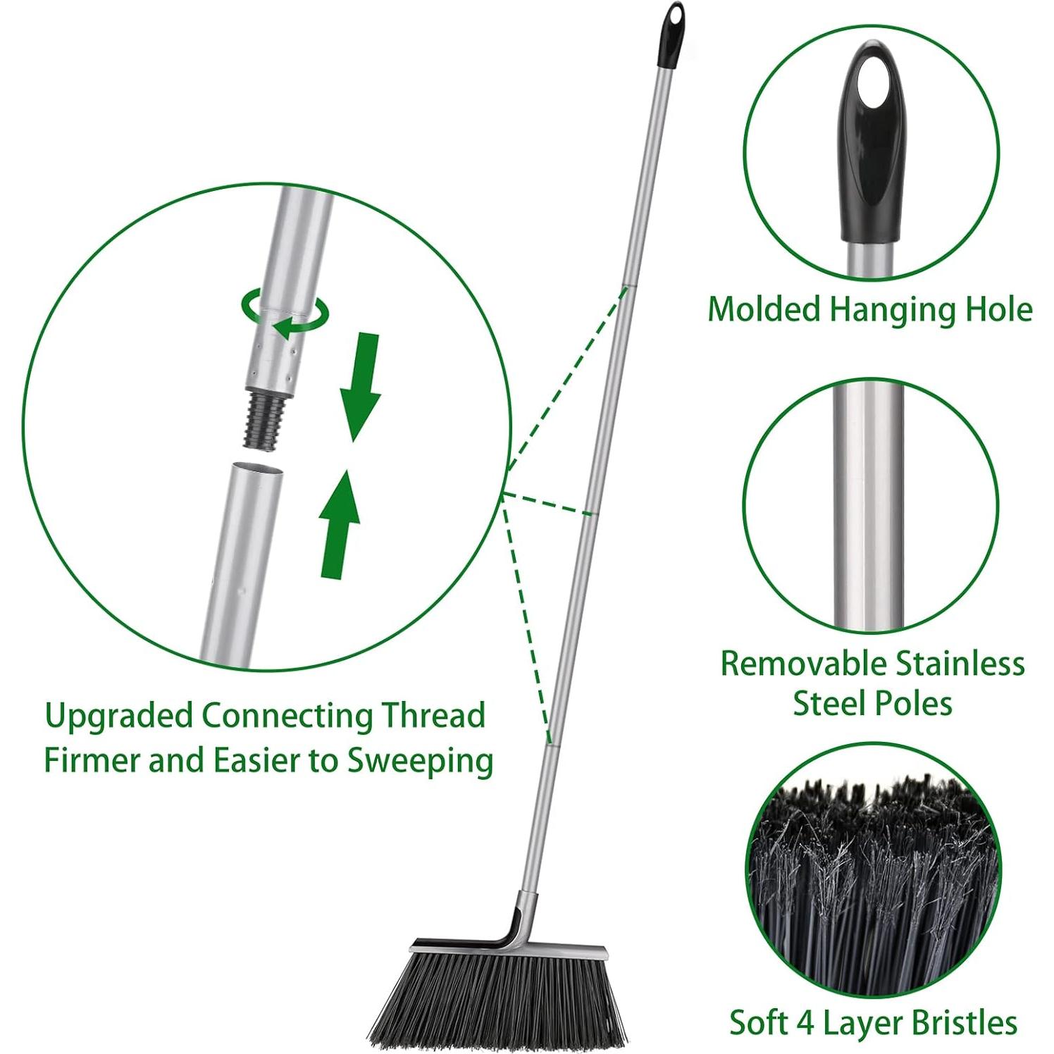 Escoba de Ángulo KeFanta 58" Alta Resistencia Gris
