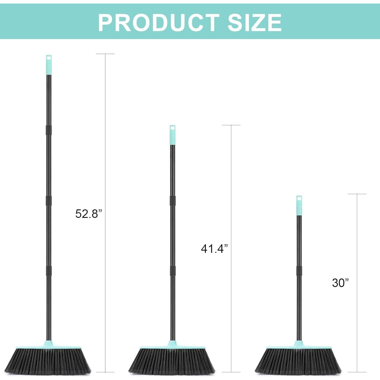 Escoba KeFanta 35.56 cm ángulo con mango 134.62 cm
