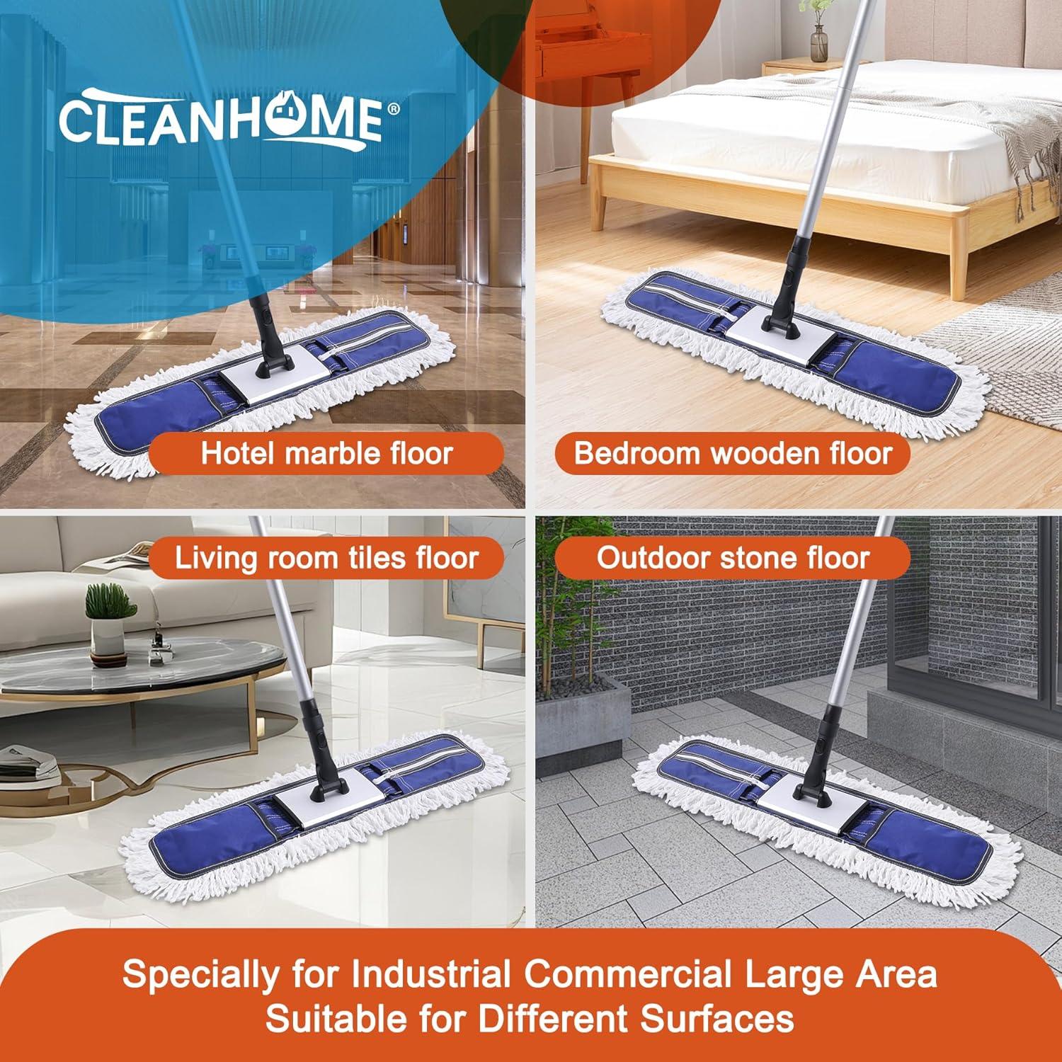 Mopa Comercial CLEANHOME 60 cm con Mango Extensible 150 cm