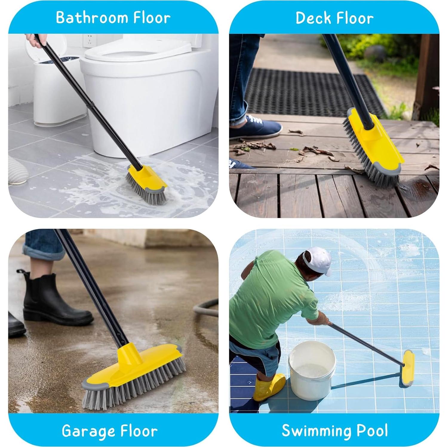 Cepillo de Deck KeFanta con Mango Largo 127 cm Amarillo