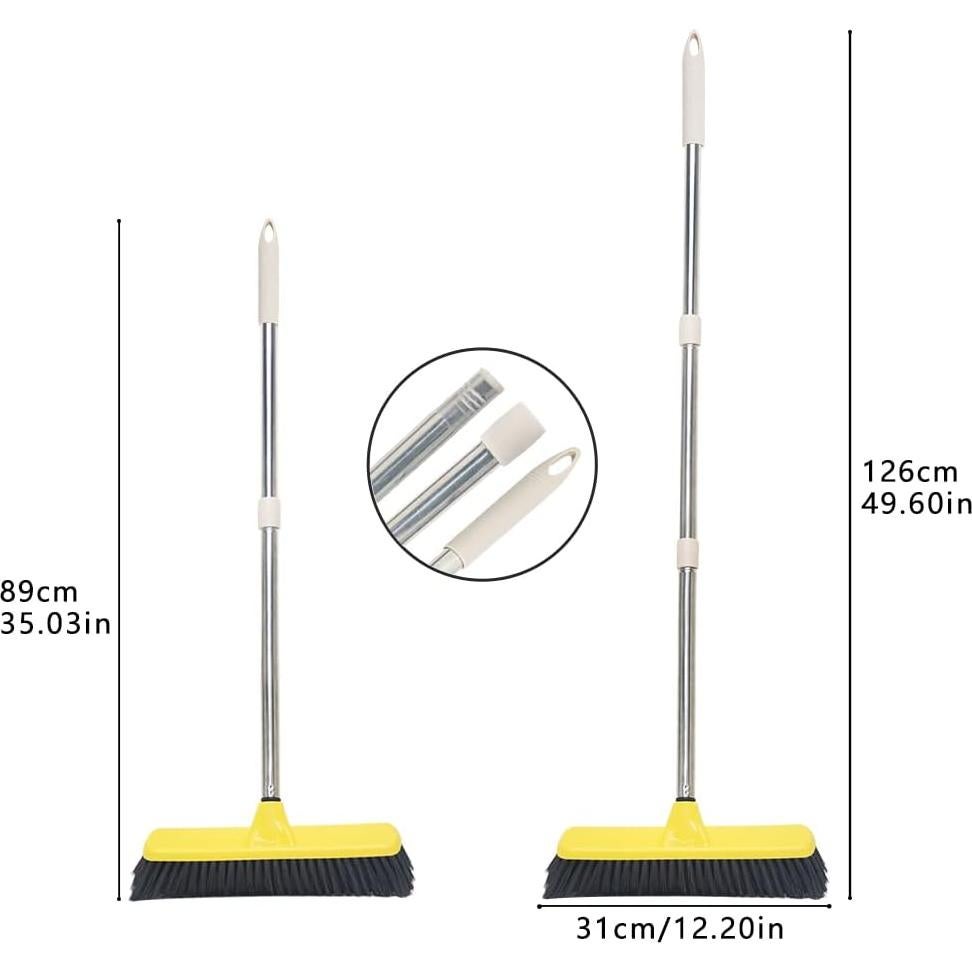 Escoba de Empuje LandHope 120 cm Mango Largo Cerdas Suaves