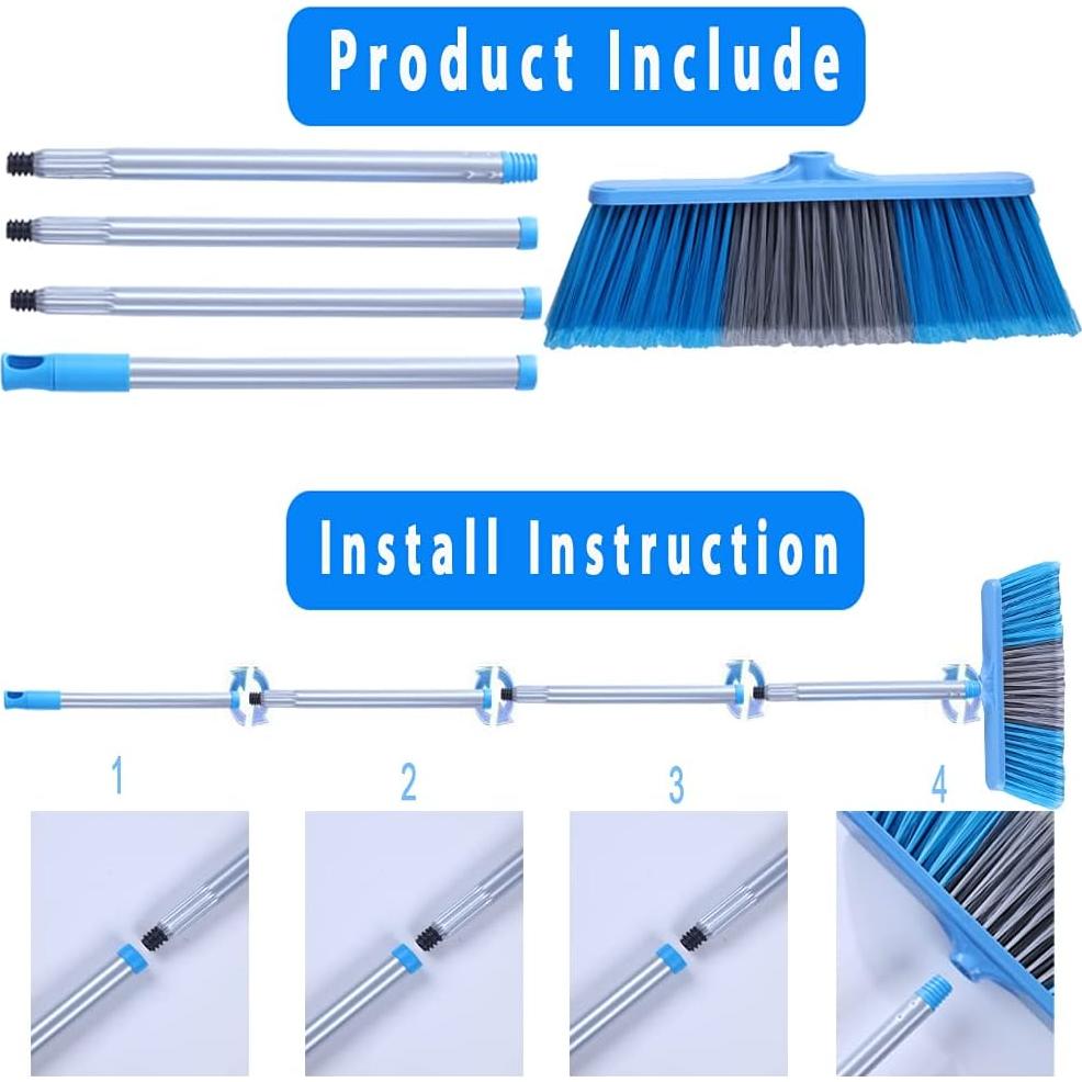 Escoba Angular YONILL 40 cm Ajustable 135 cm para Interiores