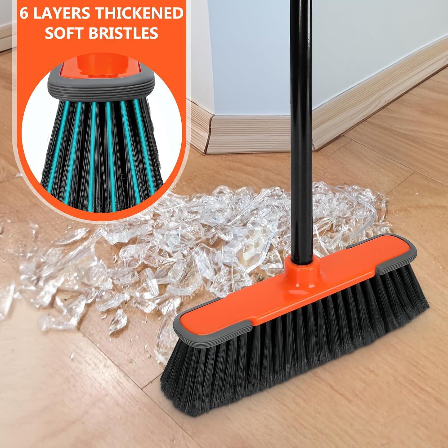 Escoba Interior Ajimy JQ-07 Mango Largo 137 cm Cerdas Suaves