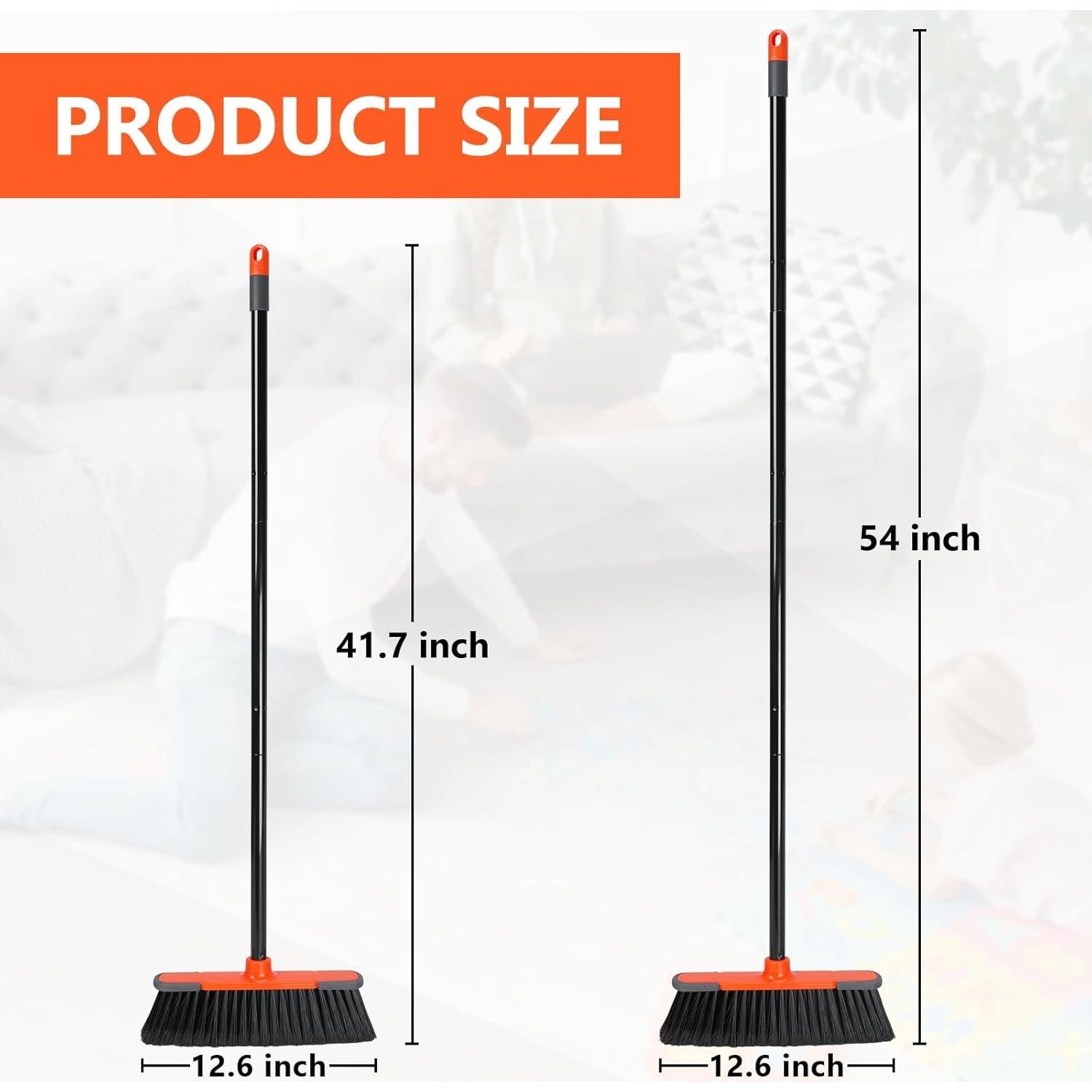 Escoba Interior Ajimy JQ-07 Mango Largo 137 cm Cerdas Suaves