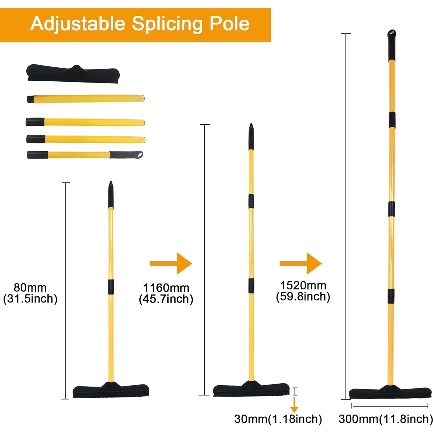 Escoba de Empuje IZSOHHOME Naranja para Pelo de Mascotas