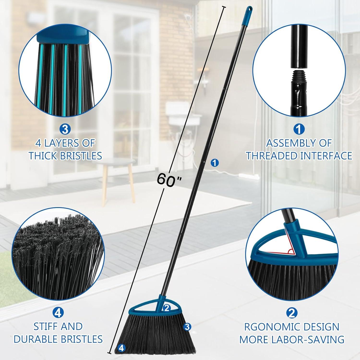 Escoba Pesada Ajimy 152.4 cm de Ángulo para Interiores y Exteriores