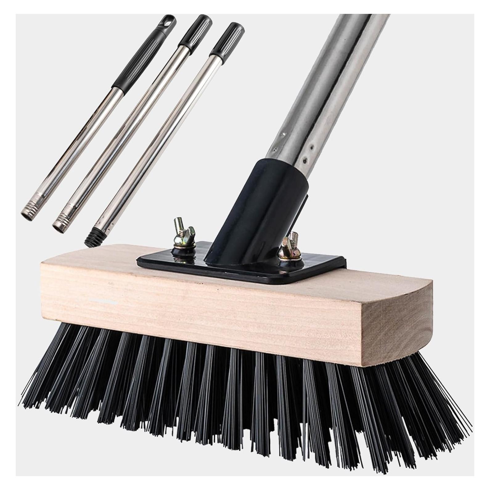 Escoba de Empuje BSMstone con Cabezal de Madera 130cm