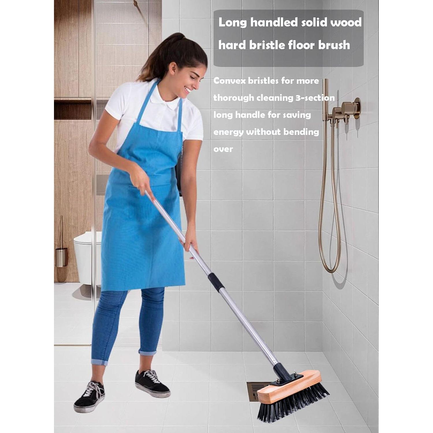 Escoba de Empuje BSMstone con Cabezal de Madera 130cm