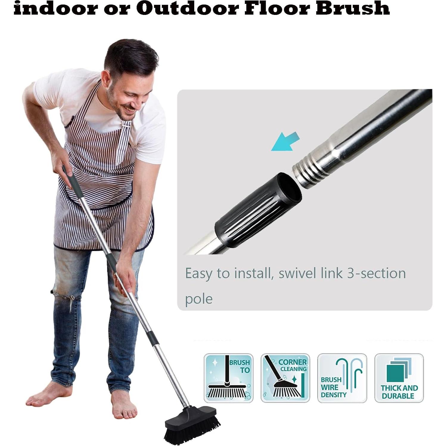 Cepillo de Escoba BSMstone con Cerdas Rígidas para Suelos